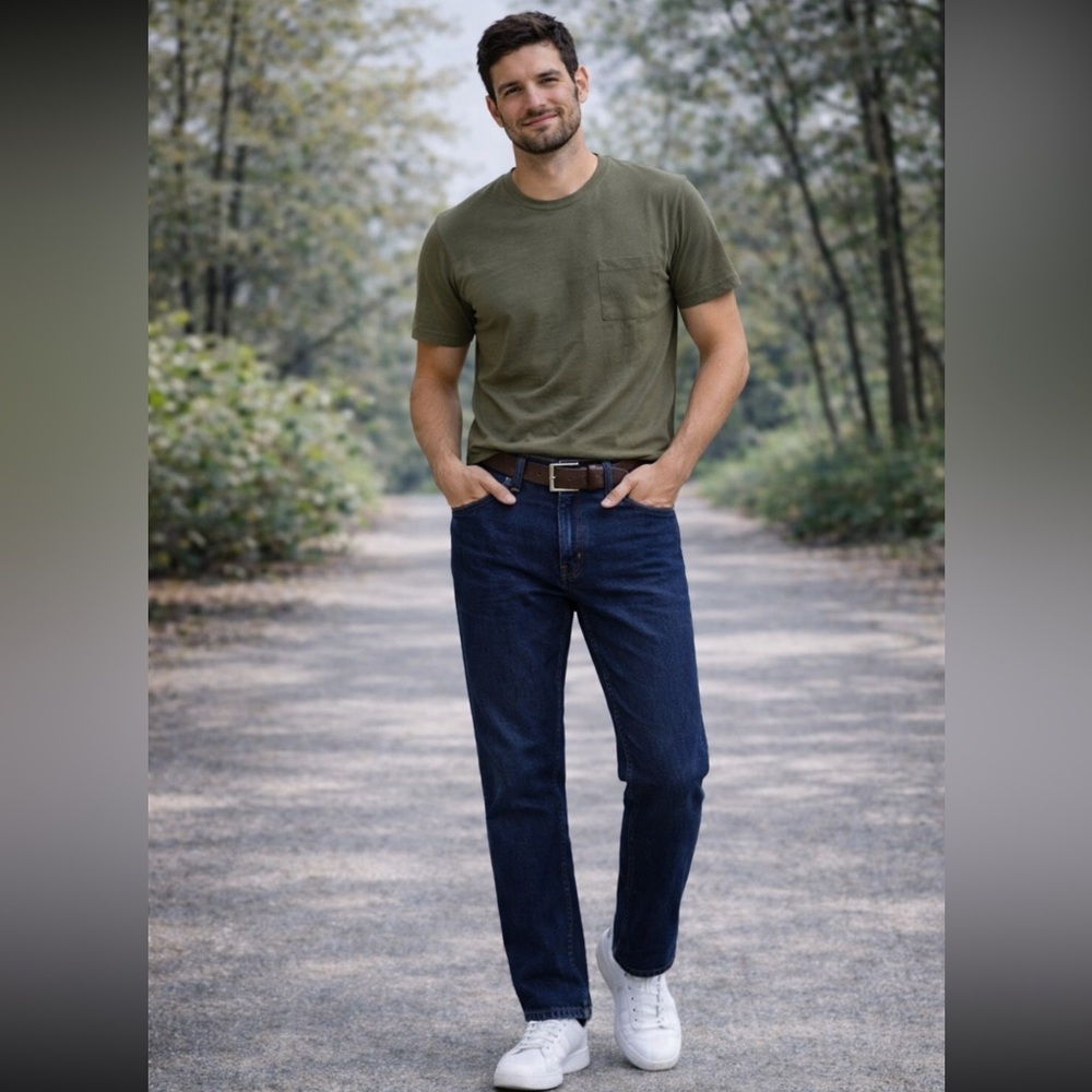 Wrangler Dark Wash Straight Leg Jeans Classic Fit Denim — Size 30x32